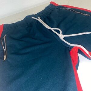 Green and red shorts